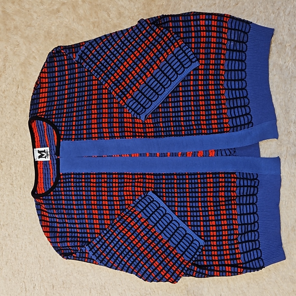 MISSONI SWEATER/CARDIGAN/JACKET BLUE/RED  SIZE 44